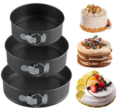 Springform-Set 3-tlg., antihaft, 20/22/24 cm, Karbonstahl