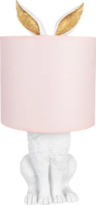 Produktbild von Clayre & Eef Tischlampe Kaninchen Ø 20x43 cm Weiß Rosa Polyresin