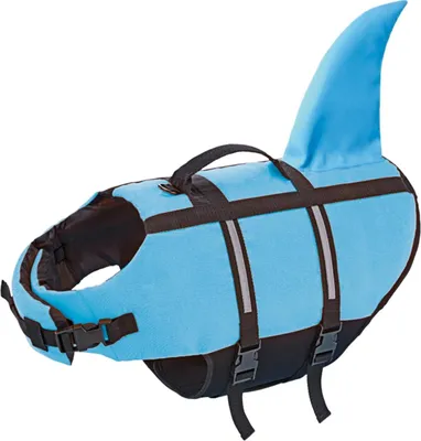 Image de Taille : XL- Gilet de sauvetage pour chiens SHARKY - avec aileron de requin - bleu