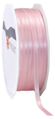 Geschenkband Polyester hellrosa 50 m x 6 mm