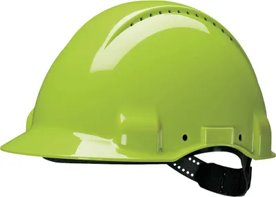 Produktbild von 3M™ Schutzhelm, Uvicator, Pinlock-Verschluss, belüftet, Kunststoffschweißband, Warnfarbe, G3000CUV-GB