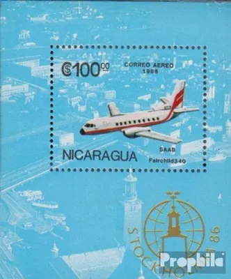 Produktbild von Briefmarken Nicaragua 1986 Mi Block168 (kompl.Ausg.) postfrisch STOCKHOLMIA 86
