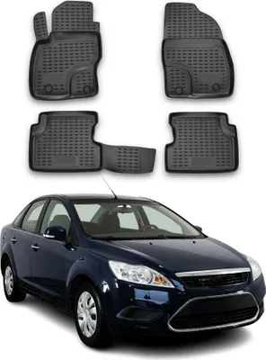 Image de 2004-2011 Ford Focus mk2 Tapis de sol TPE noir 4 pcs