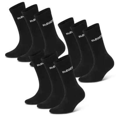 Produktbild von Socken Buddies, Classic Crew Buddies, Sportsocken, 9 Paar, schwarz, 42-44