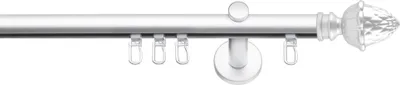Produktbild von SN Deco - Innenlaufgarnitur Nantes, 19 mm, 1-Lauf, weiß, 240 cm (2x120 cm inkl. Verbinder)