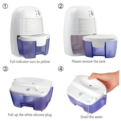 Productafbeelding van Mini luchtontvochtiger 500 ml, voor slaapkamer, compact en draagbaar