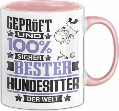 Produktbild von Hundesitter Geschenk Lustiger Spruch für Hundesitter Geschenkidee Bester Hundesitter Der Welt (Rosa)