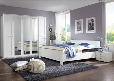 Produktbild von Schlafzimmer Set 4-teilig CROPANI-43 mit Bett 160x200 in weiß