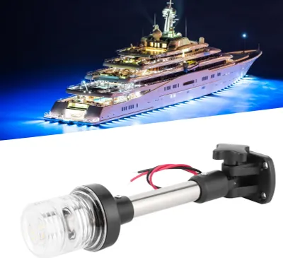 Image de Feux de mouillage à LED pliables, 4000-4500 K, éclairage à 360° pour la marine, les bateaux, les yachts et les camping-cars