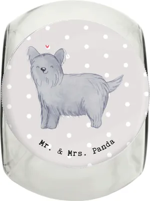 Produktbild von Mr. & Mrs. Panda Dose Skye Terrier Moment XL 2000ml - Grau Pastell - Geschenk, Aufbewahrungsdose, Vorratsglas, aufbewahrungsglas, Keksdose, Vorratsbehälter