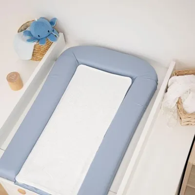 Image de Matelas à Langer avec 2 Éponges Amovibles, Bleuet, 42 x 70 cm