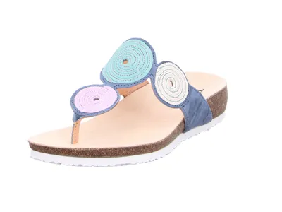 Produktbild von Damen Zehentrenner Pantolette JULIA 3-000372-8010 DENIM/KOMBI  von THINK ! von Größe 38 - 41