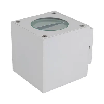 Zdjęcie produktu dla Zewnętrzna lampa ścienna LED Lucande Jarno, biały, metal, 9 cm