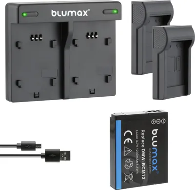 Produktbild von 1x Akku + Lader für Panasonic DMW- BCM13  DMC-FT5 TZ41 TZ71 ZS30 1200 mAh