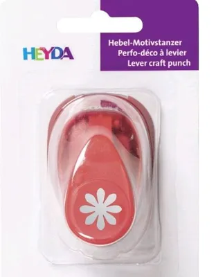 Produktbild von HEYDA Motiv-Locher Blume I, klein, Farbe: rot