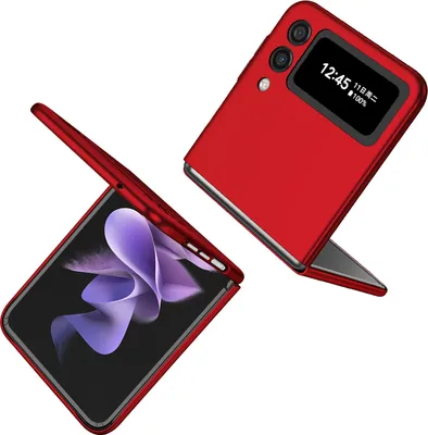 Immagine prodotto di Custodia Samsung Z Flip3 5G, Custodia rigida in PC resistente ai graffi per Samsung Galaxy Z Flip 3 5G Rosso