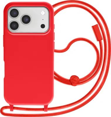 Obrázok produktu pre Avizar, puzdro pre iPhone 17 Pro Max Soft-Touch s remienkom, červené