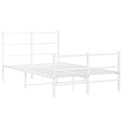 Immagine prodotto di Giroletto con Testiera e Pediera Metallo Bianco 120x200 cm