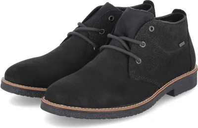 Produktbild von Rieker Herren Stiefeletten Winter-Boots Schwarz Rauleder warmes Lammfellfutter Größe: 40