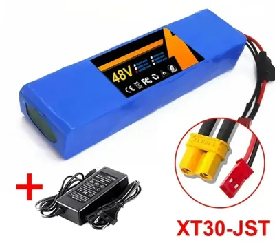 Immagine prodotto di Batteria agli ioni di litio, capacità 100000 mAh, tensione 48V, caricabatterie XT30-JST