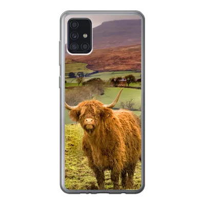 Produktbild von MuchoWow® Handyhülle Schutzhülle Hülle für Samsung Galaxy A52 5G Schottischer Highlander - Berg - Herbst Silikon Softcase Handy Hülle - Umschlag