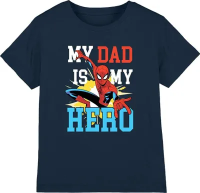 Produktbild von Spider-Man - "Dad Hero" T-Shirt für Kinder TV29256 (128) (Marine)