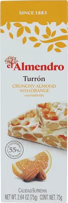 Produktbild von EL ALMENDRO Turrón Nougat mit Mandel & Orangenschale
