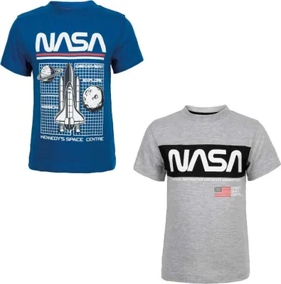 Produktbild von NASA Space Center Kinder Jungen 2er Set kurzarm T-Shirt – Bunt / 98/104