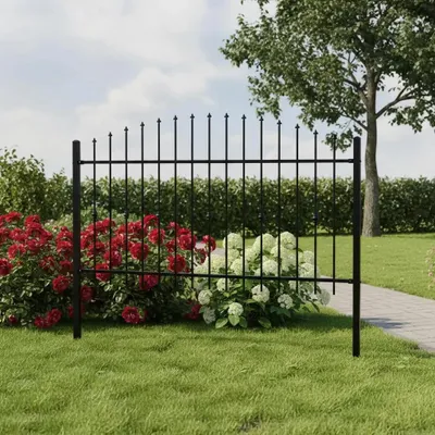 Obrázok produktu pre Plotový panel – panel s hrotmi – plast – 200 x 150 cm – na vonkajšie použitie – armádna zelená