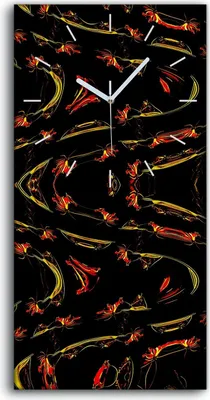 Produktbild von Wandkunst Leinwand Bild Uhr Geräuschlos Kunstdruck 30x60 Abstrakte Kunst - weiße Hände