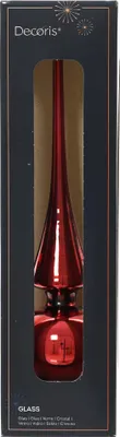 Produktbild von Christbaumspitze Glas 26cm ochsenblut glänzend
