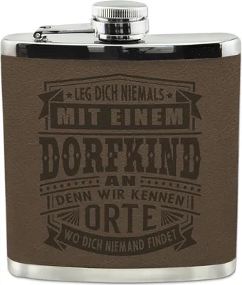 Produktbild von Personalisierter echter Kerl Flachmann- Dorfkind
