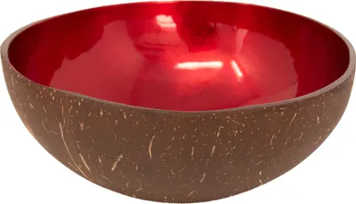Produktbild von Kokosnussschale Müslischale Dekoschale rot
