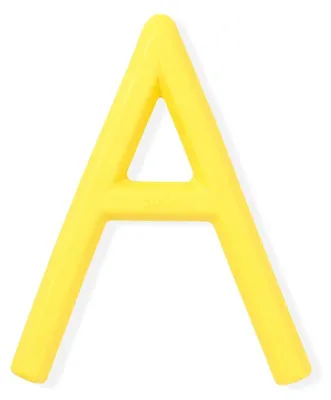 Image de Jouet à mâcher Ark Therapeutics, lettre A, jaune, sensoriel, pour enfants