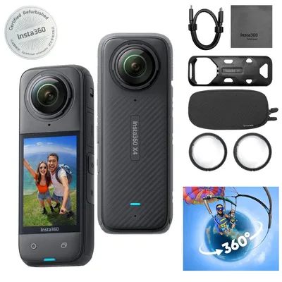 Produktbild von Insta360 X4 Standard Bundle, Waterproof 8K 360 Action Camera, FlowState-Stabilisierung + 360°-Horizontsperre, Unsichtbarer Selfie-Stick Effect