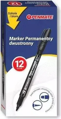 Obrázek produktu pro Oboustranný černý popisovač (12ks) PENMATE