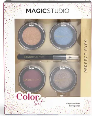 Immagine prodotto di Magic Studio | Color Set Occhi Perfetti - 4 colori - Ombretti brillanti - Matita occhi inclusa