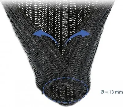 Image de DELOCK Geflechtschlauch selbstschließend 2 m x 13 mm schwarz