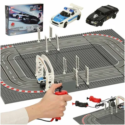 Immagine prodotto di Pista elettrica per auto della polizia + 2 blocchi da costruzione GD-01
