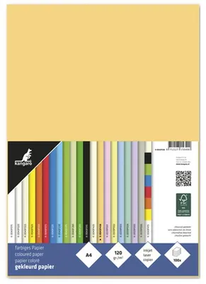 Immagine prodotto di kangaro K-0043F436 kangaro Carta multifunzione, A4, 120 g/m², color camoscio scuro