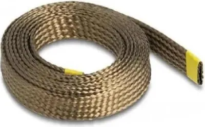 Imagen del producto de Manguera trenzada de fibra de basalto de la marca DELOCK, 2 metros de longitud, 15 mm de diámetro, color marrón. Fabricada en China. Incluye 1 unidad