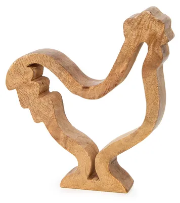 Produktbild von Holzhuhn Osterdekoration zum Hinstellen braun Natur 13 x 14 cm
