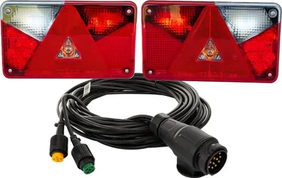 Produktbild von Anhänger Rückleuchten mit Kabel: Rückleuchten Aspöck Multipoint V LED + 7 m 13-poliger Kabelsatz