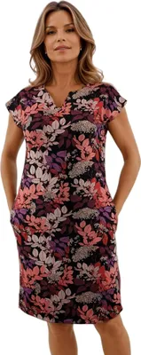 Image de Robe pour femme avec manches courtes et décolleté en pointe. Taille : XL