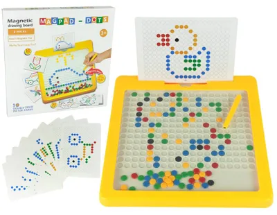 Image de Tableau magnétique avec 100 perles Jaune
