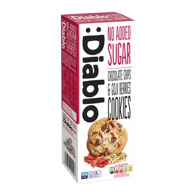 Produktbild von Diablo Cookies mit Schokodrops & Goji-Beeren ohne Zuckerzusatz 135 g