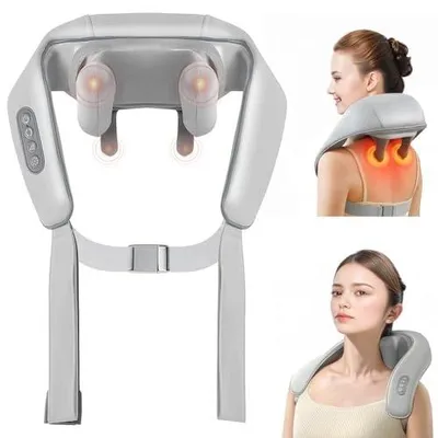 Zdjęcie produktu dla Masażer szyi ramion shiatsu z ciepłem bezprzewodowy dla dorosłych