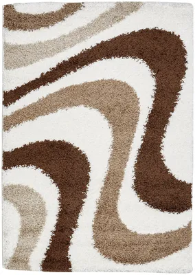 Shaggy Basic Teppich 120x80 cm, Polypropylen, creme, Hochflor