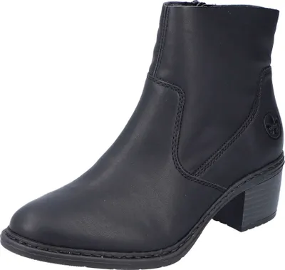 Produktbild von Rieker Damen Stiefelette Blockabsatz Reißverschluss 70170, Größe:38 EU, Farbe:Schwarz