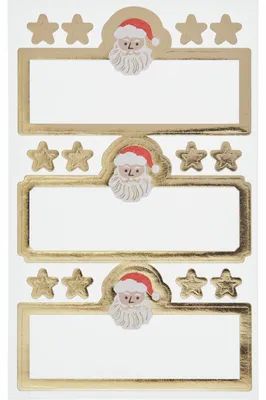 Produktbild von Papieretiketten Weihnachtsmann 3 Bögen